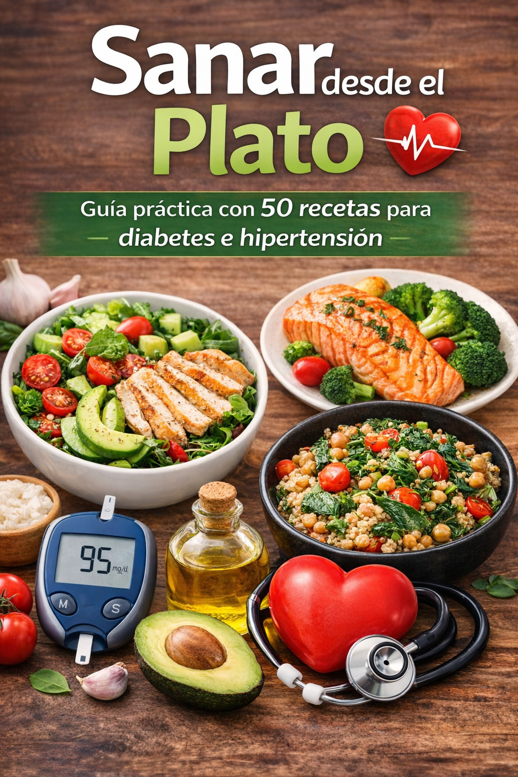 50 Recetas para Controlar la Diabetes y la Hipertensión + 3 Bonos